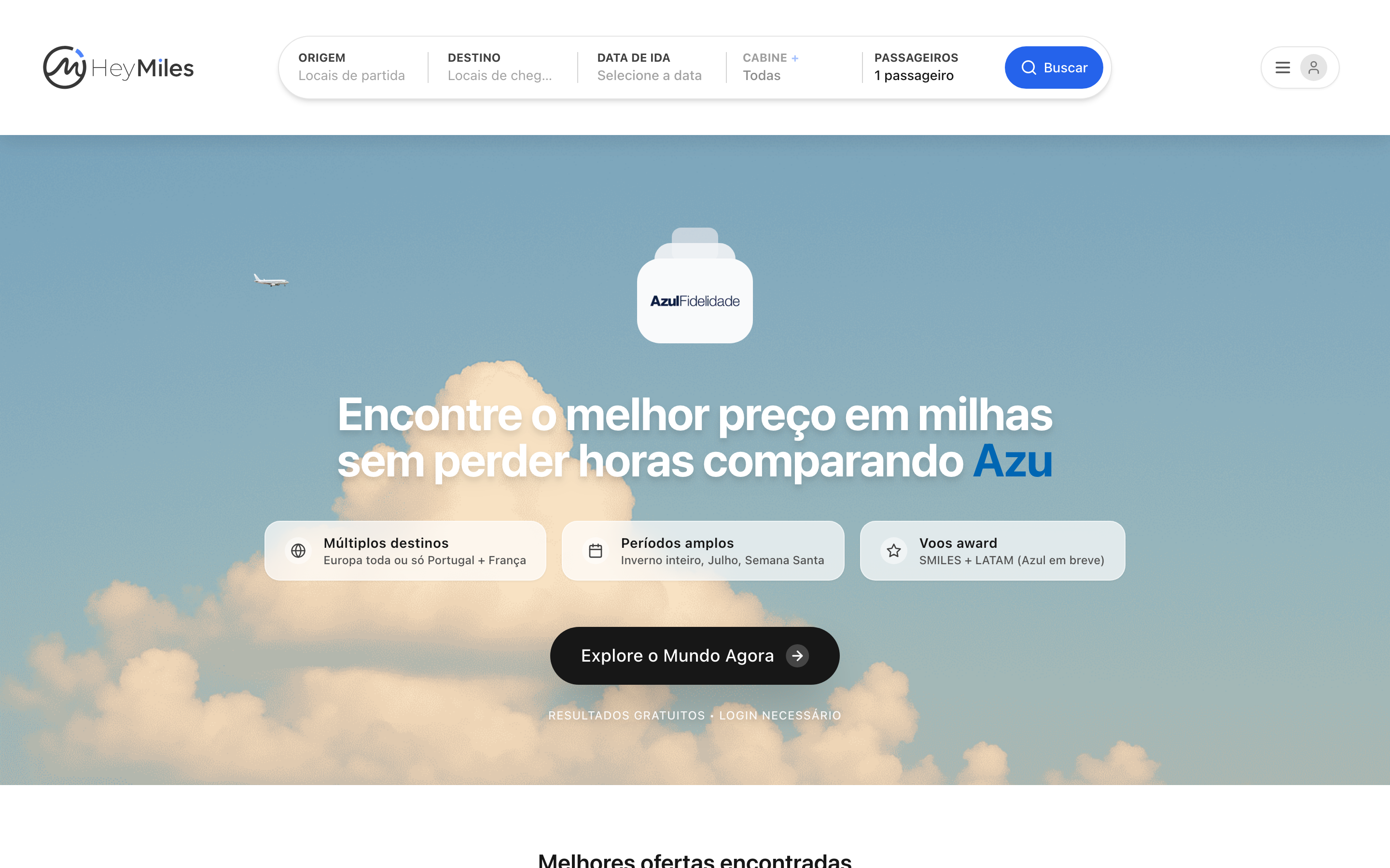 HeyMiles homepage