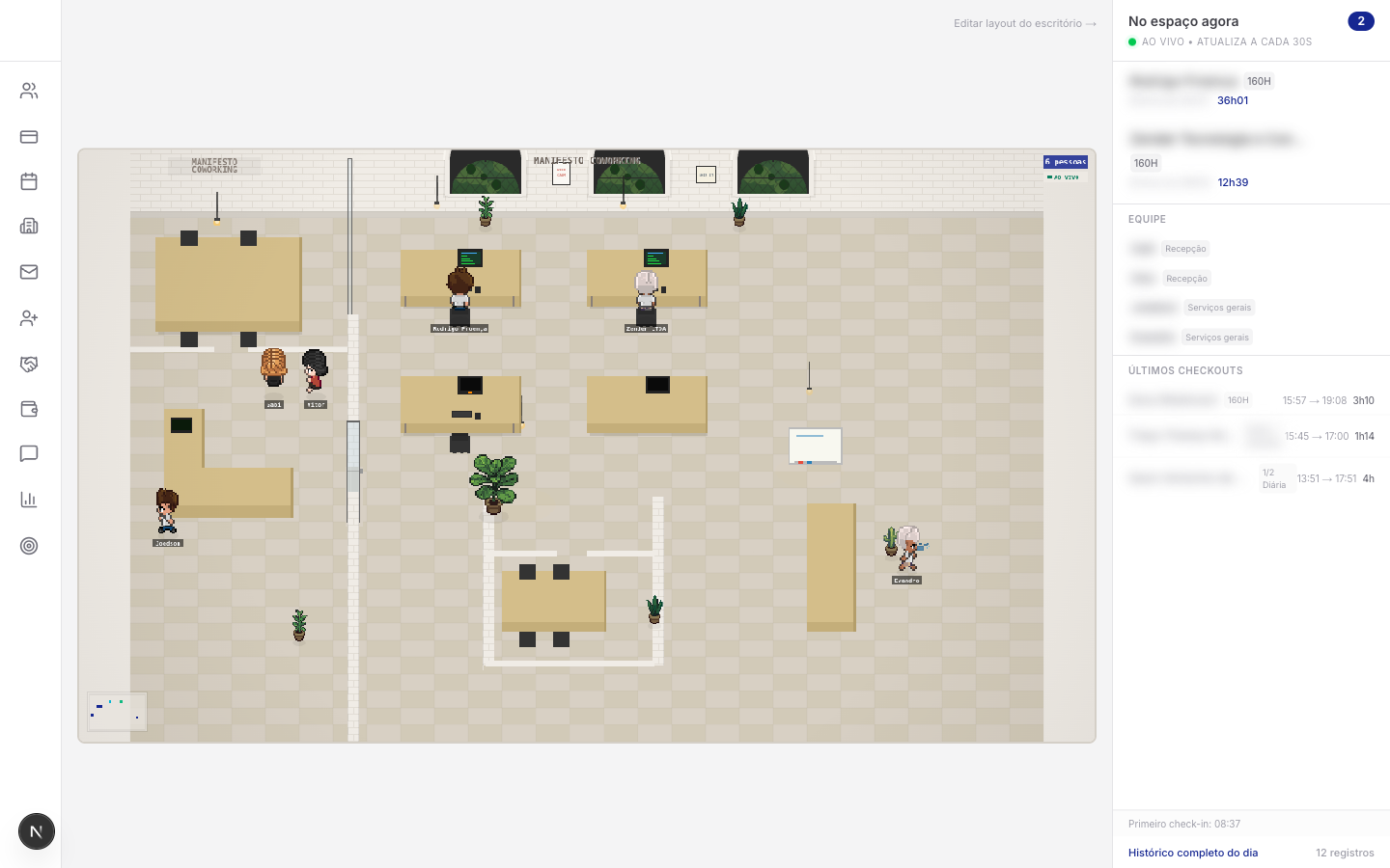 Live office presence map